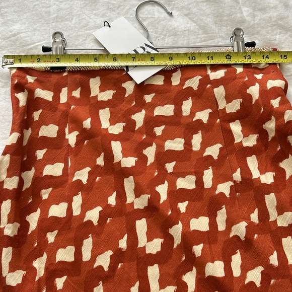 Rust and cream M size Zara maxi skirt - Picture 4 of 5